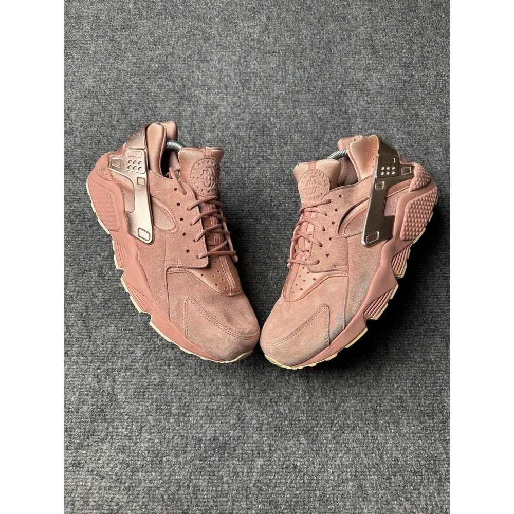Womens Sneakers Nike Air Huarache Premium Rust Pink Suede, Size US 10.5